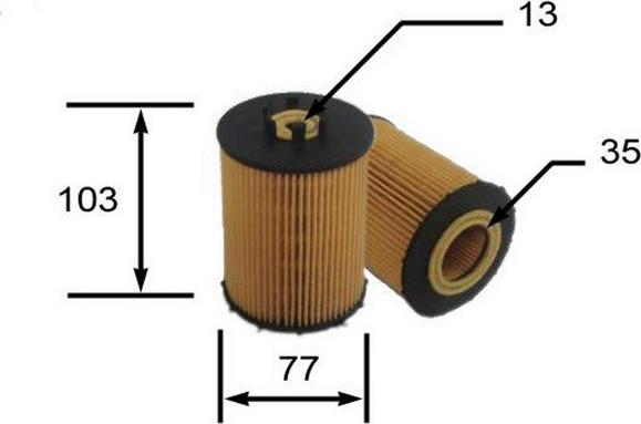 JS Asakashi OE0055 - Oil Filter autospares.lv