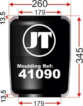 Juratek JAD41090 - Bellow, air suspension autospares.lv