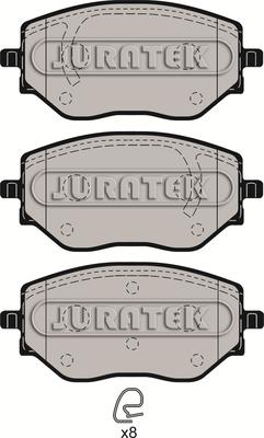 Juratek JCP4042 - Brake Pad Set, disc brake autospares.lv