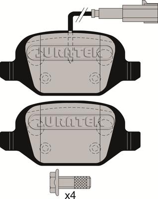 Juratek JCP4321 - Brake Pad Set, disc brake autospares.lv