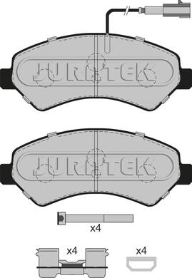 Juratek JCP022 - Brake Pad Set, disc brake autospares.lv