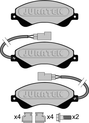 Juratek JCP117 - Brake Pad Set, disc brake autospares.lv