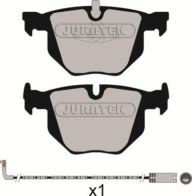 Juratek JCP1808 - Brake Pad Set, disc brake autospares.lv