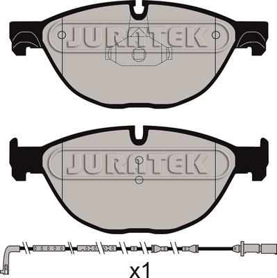 Juratek JCP8024 - Brake Pad Set, disc brake autospares.lv