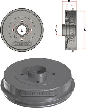 Juratek JDR064 - Brake Drum autospares.lv