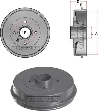 Juratek JDR067 - Brake Drum autospares.lv