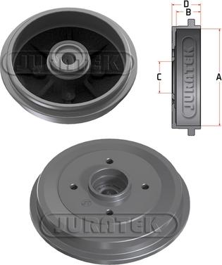 Juratek JDR005C - Brake Drum autospares.lv