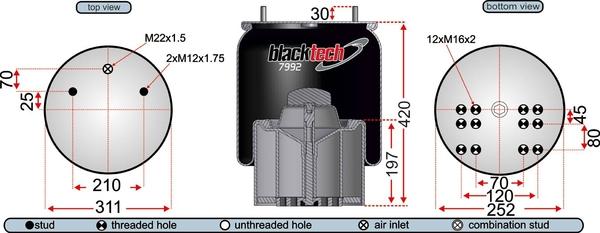 Juratek RML7992CP - Bellow, air suspension autospares.lv