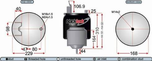 Juratek RML77527C - Bellow, air suspension autospares.lv