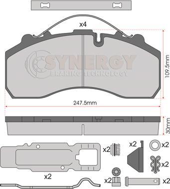 Juratek SYN3988K - Brake Pad Set, disc brake autospares.lv