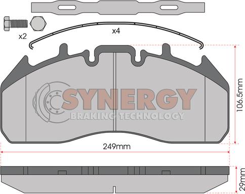 Juratek SYN3006 - Brake Pad Set, disc brake autospares.lv