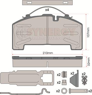 Juratek SYN3002K - Brake Pad Set, disc brake autospares.lv