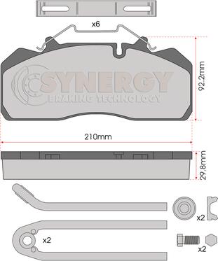 Juratek SYN3389K - Brake Pad Set, disc brake autospares.lv