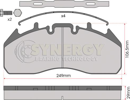 Juratek SYN2006 - Brake Pad Set, disc brake autospares.lv