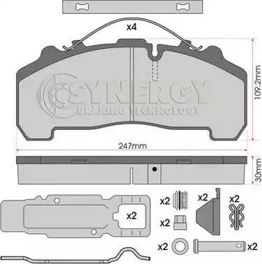 Juratek SYN2000K - Brake Pad Set, disc brake autospares.lv