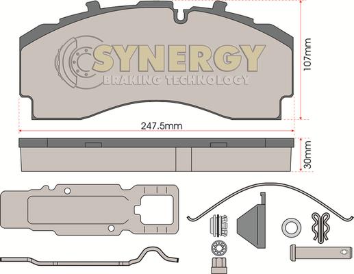 Juratek SYN2022K - Brake Pad Set, disc brake autospares.lv