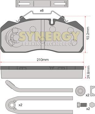 Juratek SYN2389K - Brake Pad Set, disc brake autospares.lv