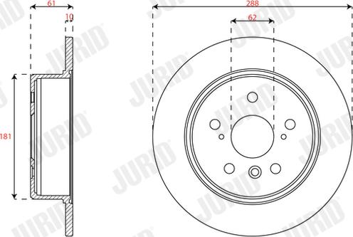 Jurid 563492J - Brake Disc autospares.lv