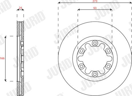 Jurid 563463J - Brake Disc autospares.lv