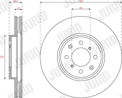 Jurid 563611JC - Brake Disc autospares.lv