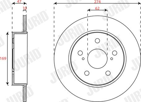 Jurid 563671JC - Brake Disc autospares.lv