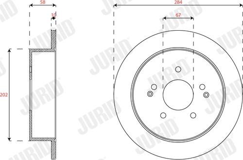 Jurid 563345JC - Brake Disc autospares.lv