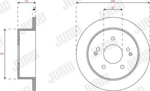 Jurid 563341JC - Brake Disc autospares.lv