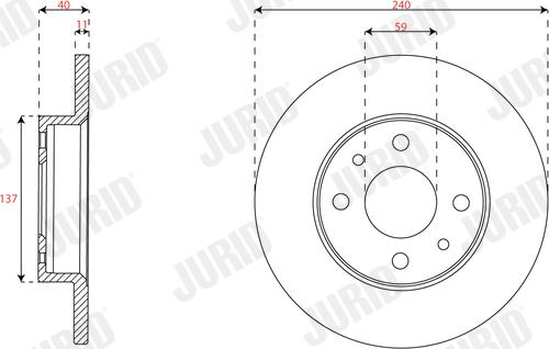 Jurid 563350JC - Brake Disc autospares.lv