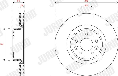 Jurid 563351JC-1 - Brake Disc autospares.lv