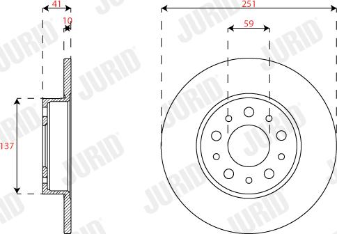 Jurid 563295JC - Brake Disc autospares.lv