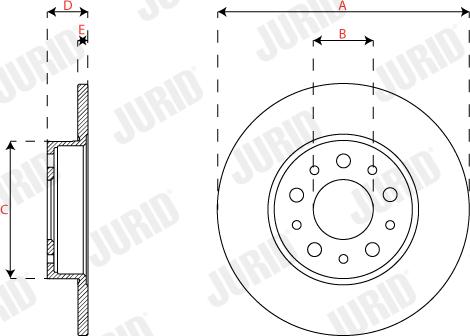 Jurid 563295JC - Brake Disc autospares.lv