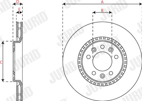 Jurid 563298JC - Brake Disc autospares.lv