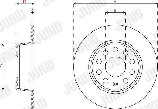 Jurid 563293JC - Brake Disc autospares.lv