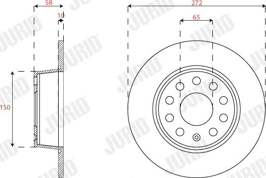 Jurid 563293JC - Brake Disc autospares.lv