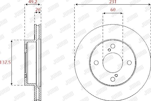 Jurid 563253JC-1 - Brake Disc autospares.lv