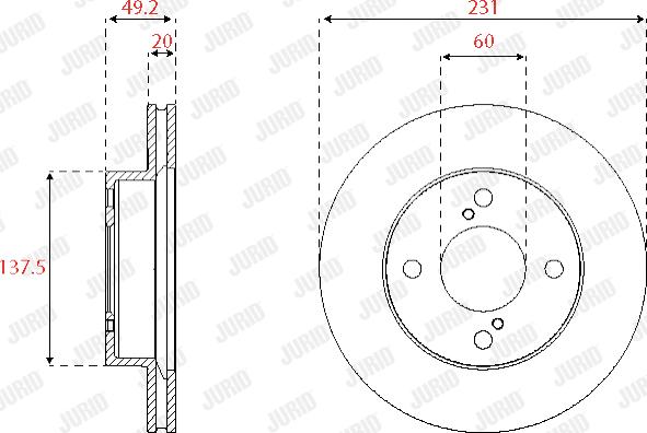 Jurid 563253JC - Brake Disc autospares.lv