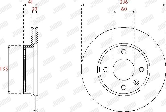 Jurid 563252JC-1 - Brake Disc autospares.lv