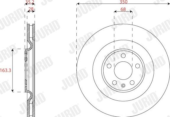 Jurid 563225JC-1 - Brake Disc autospares.lv