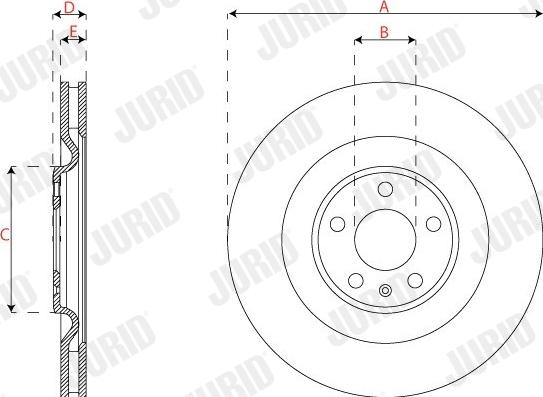 Jurid 563225JC-1 - Brake Disc autospares.lv