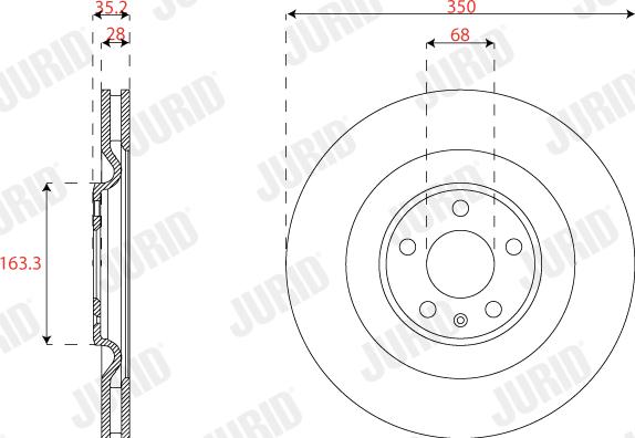 Jurid 563225JC - Brake Disc autospares.lv