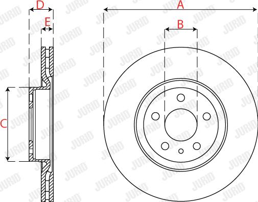 Jurid 563273JC - Brake Disc autospares.lv