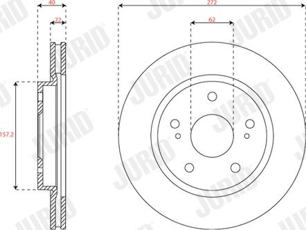 Jurid 563272JC - Brake Disc autospares.lv