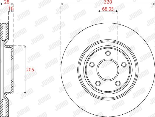 Jurid 563277JC-1 - Brake Disc autospares.lv