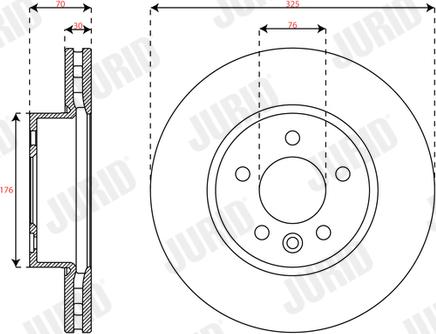 Jurid 563749JC-1 - Brake Disc autospares.lv