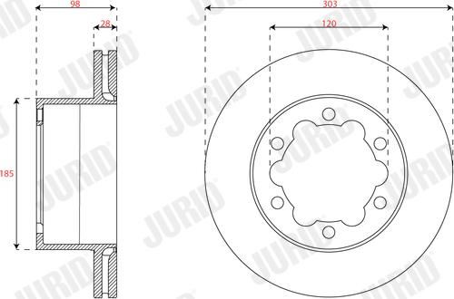 Jurid 563750JC-1 - Brake Disc autospares.lv