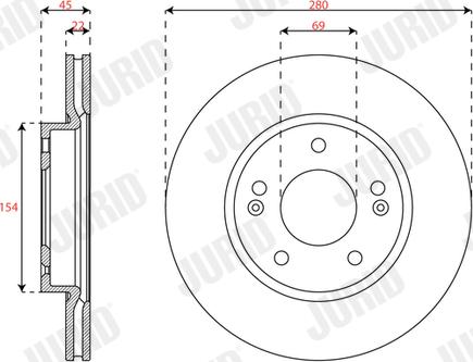 Jurid 563700JC - Brake Disc autospares.lv