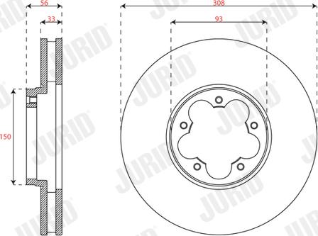 Jurid 563701JC - Brake Disc autospares.lv