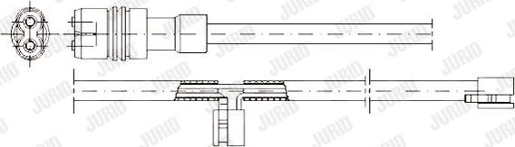 Jurid 581352 - Warning Contact, brake pad wear autospares.lv