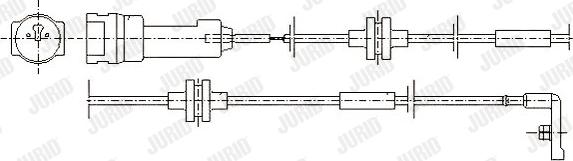 Jurid 581370 - Warning Contact, brake pad wear autospares.lv