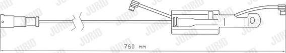 Jurid 587046 - Warning Contact, brake pad wear autospares.lv